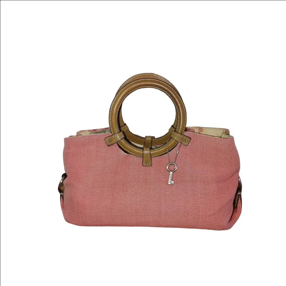 Fossil Pink and Brown Shoulder Bag